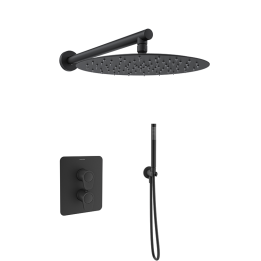 Kit termostático ducha empotrado 2-vías ALEXIA negro mate - K3687012NM 1