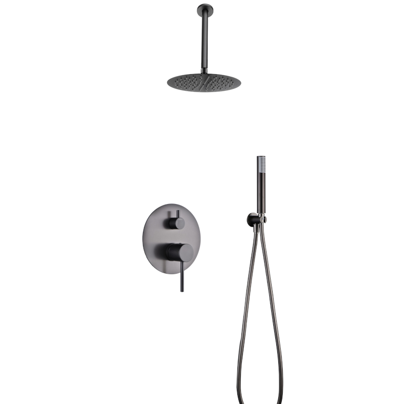 Kit monomando ducha empotrado 2-vías TÍVOLI black gun metal - GPT039/BGM