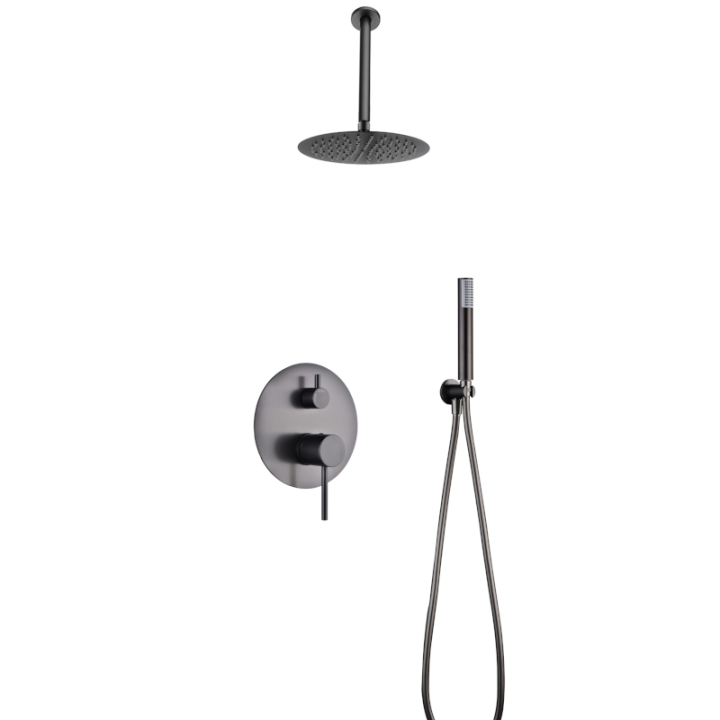 Kit monomando ducha empotrado 2-vías TÍVOLI black gun metal - GPT039/BGM 1
