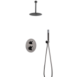 Kit termostático ducha empotrado 2-vías TÍVOLI black gun metal - GTT039/BGM 1