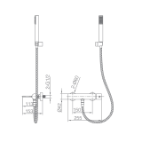 Monomando ducha MONZA black gun metal - BDM039-5BGM 2