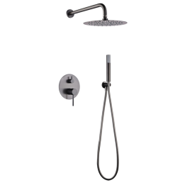 Kit monomando ducha empotrado 2-vías MONZA black gun metal - GPM039/BGM 1