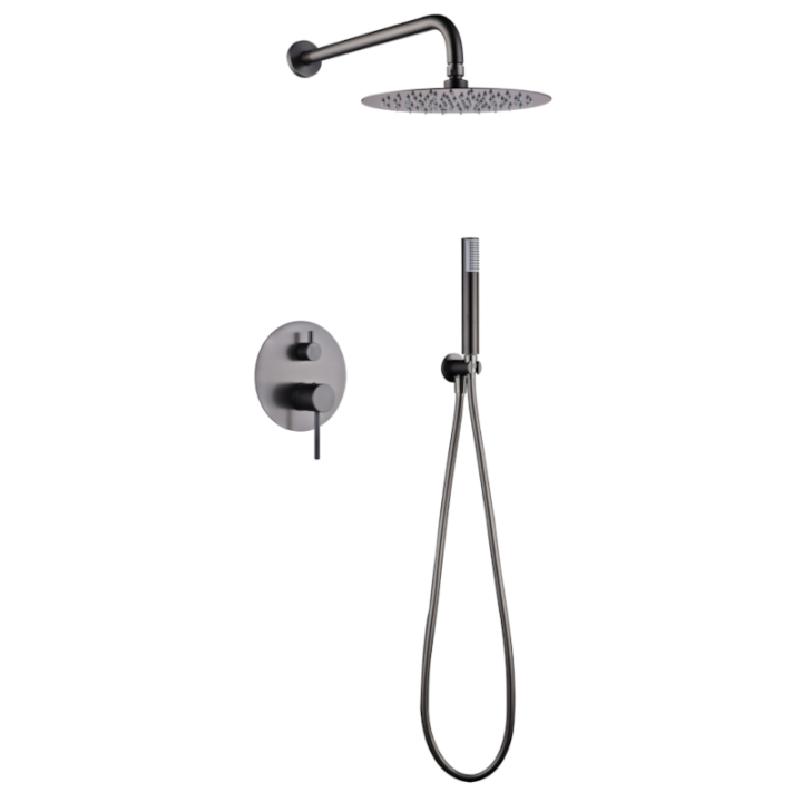 Kit monomando ducha empotrado 2-vías MONZA black gun metal - GPM039/BGM 1