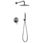 Kit monomando ducha empotrado 2-vías MONZA black gun metal - GPM039/BGM