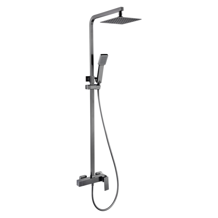 Conjunto monomando ducha PISA black gun metal - BDP048/BGM 1