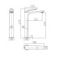 Monomando lavabo alto NAPOLES oro rosa cepillado - BDN047-3ORC