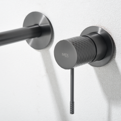 Monomando lavabo empotrado GENOVA black gun metal - GLG053/BGM