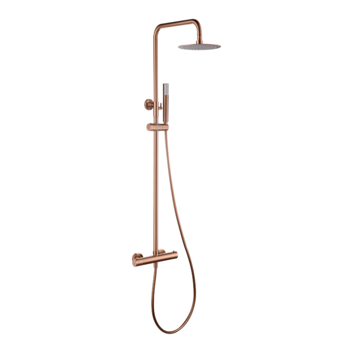 Conjunto termostático ducha GENOVA oro rosa cepillado - BTG053/ORC 1