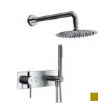 Kit monomando ducha empotrado 2-vías TUBE dorado - Pack 148 Wall/G 1
