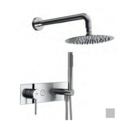 Kit monomando ducha empotrado 2-vías TUBE níquel - Pack 148 Wall/NQ 1