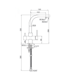 Monomando fregadero osmosis TUBULAR cromo - 82700 2