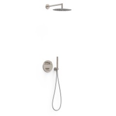 Kit termostático ducha empotrado 2-vías MONTBLANC-TRES THERM-BOX acero - 28335002AC - Tres