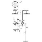 Kit monomando ducha empotrado 2-vías TRES-CLASIC latón viejo mate - 24218004LM 2