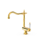 Monomando fregadero caño abatible TRES oro brillo - 24233401OR