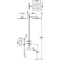 Kit termostático ducha empotrado 2-vías THERM-BOX acero - 00635004AC