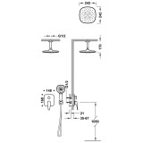 Kit monomando ducha empotrado 2-vías CANIGO-TRES PLUS RAPID-BOX cromo - 21828003 2
