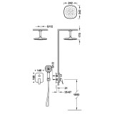 Kit monomando ducha empotrado 2-vías CANIGO-TRES RAPID-BOX cromo - 21728003 2