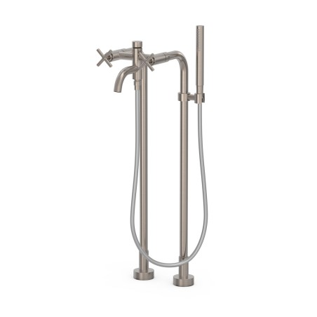 Bimando baño-ducha a suelo MONTBLANC-TRES acero - 28319401AC - Tres