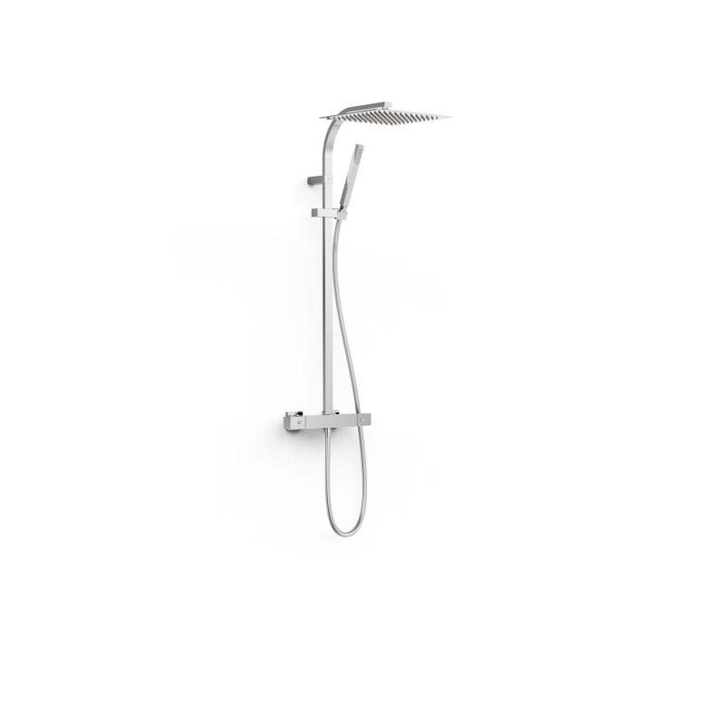 Conjunto termostático ducha OVER-WALL cromo - 19039308