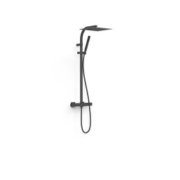 Conjunto termostático ducha OVER-WALL negro mate - 19039308NM 1