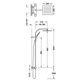 Conjunto termostático ducha OVER-WALL cromo - 19039311 2