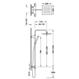 Conjunto termostático ducha OVER-WALL cromo - 19038709 2