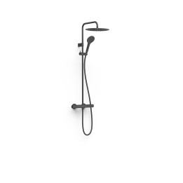 Conjunto termostático ducha OVER-WALL negro mate - 19039314NM 1