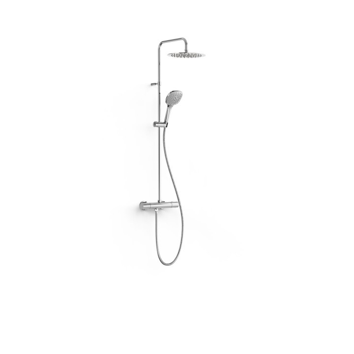 Conjunto termostático ducha mural OVER-WALL cromo - 19039316 1