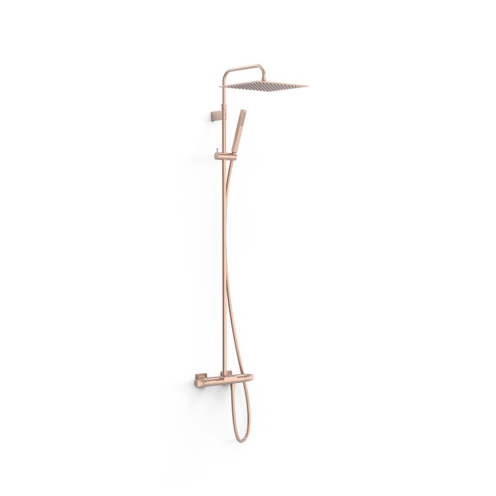 Conjunto termostático baño-ducha OVER-WALL oro rosa mate - 19031215OPM 1