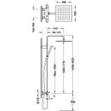 Conjunto termostático baño-ducha OVER-WALL cromo - 19031205 2