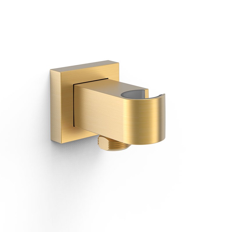 Soporte ducha con toma TRES oro mate - 20218221OM