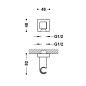 Soporte ducha con toma TRES oro mate - 20218221OM