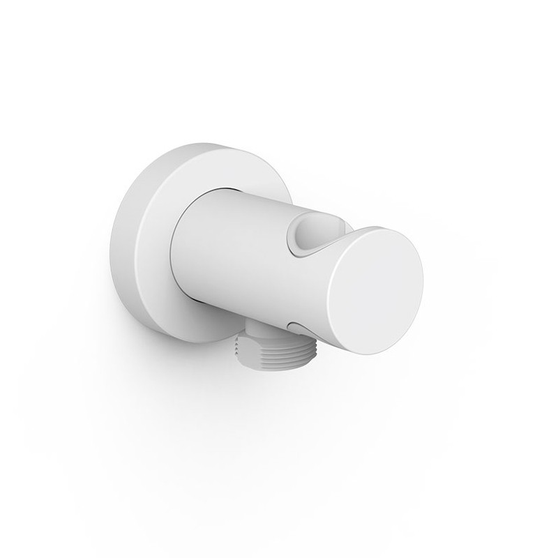 Soporte ducha con toma TRES blanco mate - 26118221BM