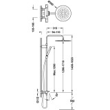 Conjunto termostático baño-ducha OVER-WALL cromo - 19031212 2