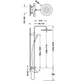 Conjunto termostático baño-ducha OVER-WALL cromo - 19031202 2
