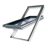 Ventana para tejado giratoria FAKRO FTT/U U8 THERMO Passive House blanco 1