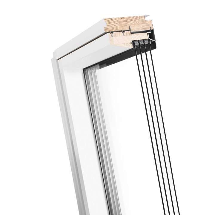 Ventana para tejado giratoria FAKRO FTT/U U8 THERMO Passive House blanco 5