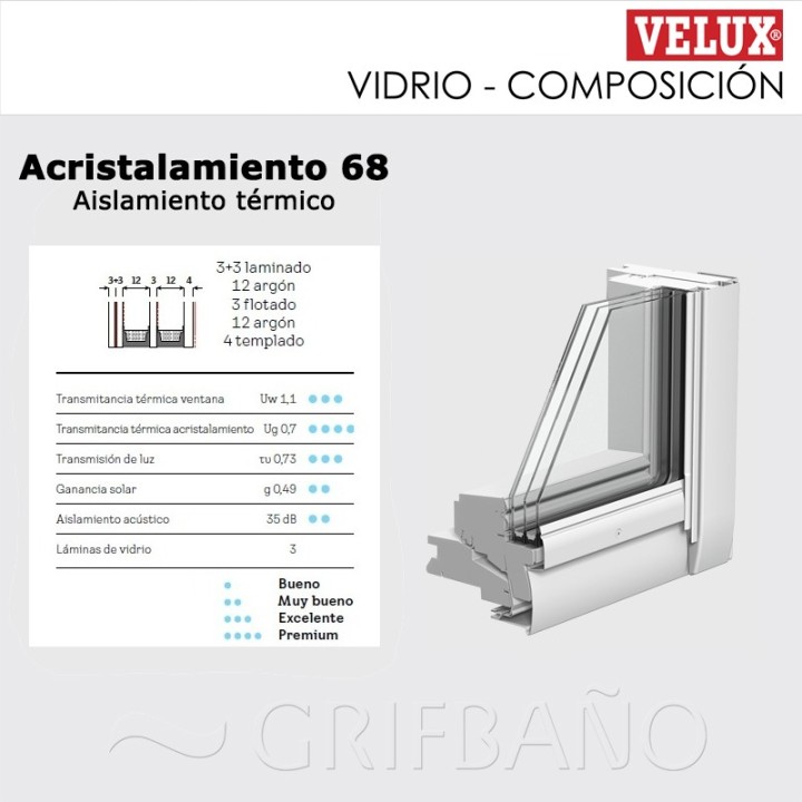 Ventana para tejado giratoria VELUX GGL madera 6
