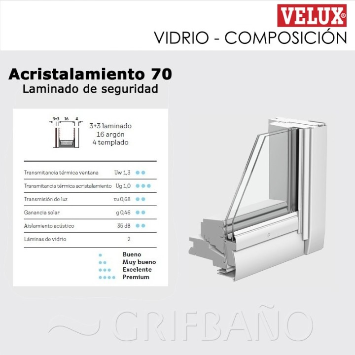 Ventana para tejado giratoria VELUX GGL madera 5