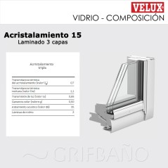Ventana para tejado giratoria baja pendiente VELUX GBL pintada blanco - Velux