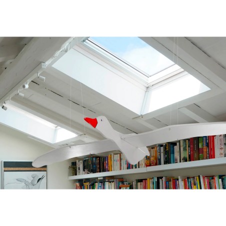 Ventana para tejado giratoria baja pendiente VELUX GBL pintada blanco