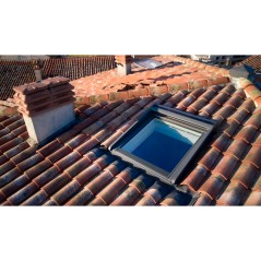 Ventana para tejado giratoria baja pendiente VELUX GBL pintada blanco - Velux