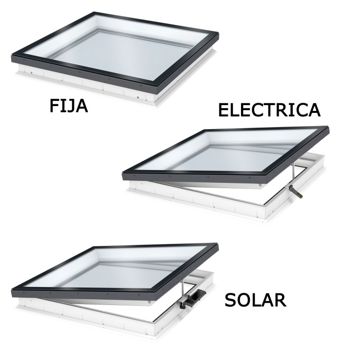 Ventana para cubierta plana VELUX DESIGN cúpula vidrio liso 1