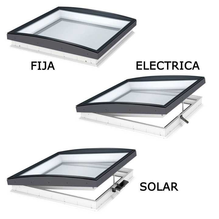 Ventana para cubierta plana VELUX DESIGN cúpula vidrio curva 1