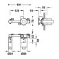 Cuerpo empotrado para grifo de lavabo TRES - 20830002