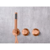 Kit termostático ducha empotrado 2-vías BREDA oro rosa cepillado - GTB056/ORC 2
