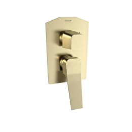 Monomando ducha empotrado 3-vías PRISMA oro cepillado - 421503SOC 1