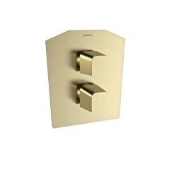 Termostático ducha empotrado 2-Vías PRISMA oro cepillado - 428712SOC - Ramón Soler