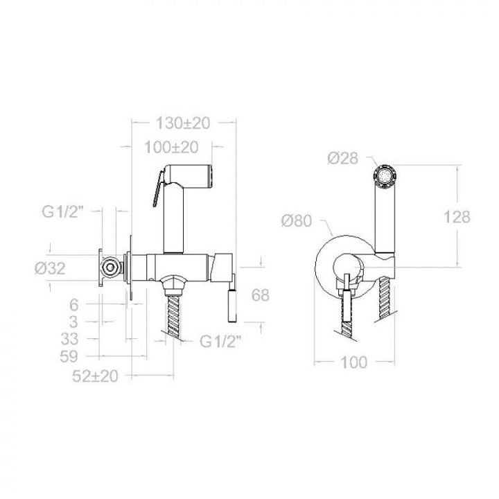 Monomando empotrado bidé WC MAGNET cromo - 756801WC 3