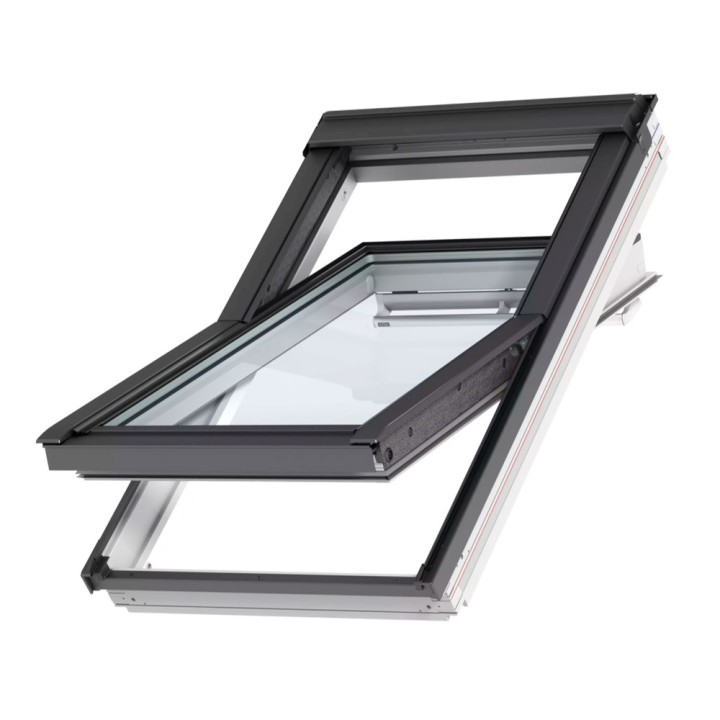 Ventana para tejado giratoria eléctrica VELUX GGL pintada blanco 2